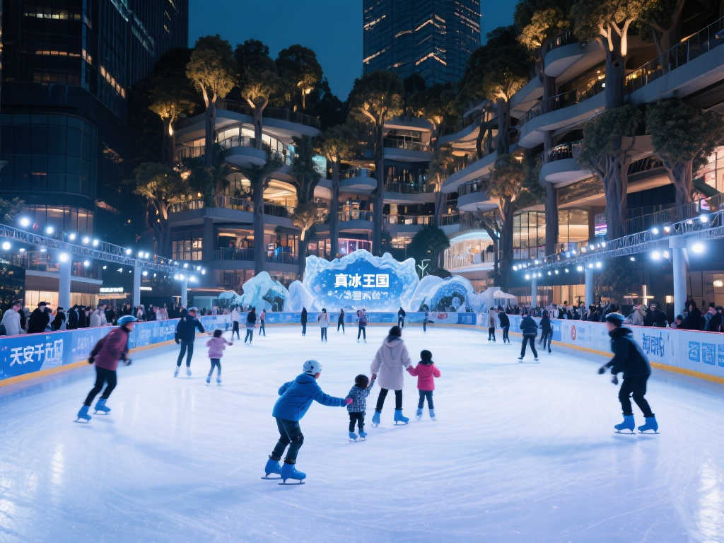 天安千树‘真冰王国’闪耀登场,家门口尽享滑冰乐趣 天安千树‘真冰王国’闪耀登场,家门口尽享滑冰乐趣